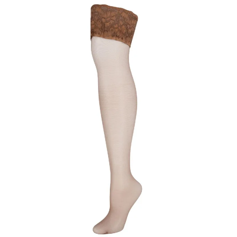 Striped women's acrylic crew socks for workHanes Women's Silk Reflections Lace Top Thigh Highs (1 Pair) Striped women's acrylic crew socks for workHanes Women's Silk Reflections Lace Top Thigh Highs (1 Pair)