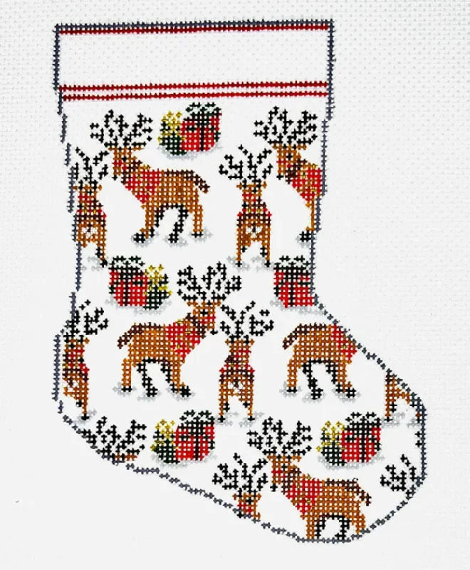 Silk - touch stockings for a luxurious feel​KCD1521 Reindeer Mini Sock