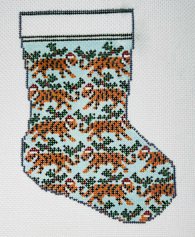 Reversible stockings with two - tone designs​KCD1526 Tiger Mini Sock