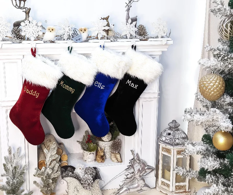 Flame - retardant work - wear stockingsLarge Velvet Stockings Personalized Christmas | Black Burgundy Blue Green off White Faux Fur Cuff | Extra Large Velvet Christmas Stockings Flame - retardant work - wear stockingsLarge Velvet Stockings Personalized Christmas | Black Burgundy Blue Green off White Faux Fur Cuff | Extra Large Velvet Christmas Stockings