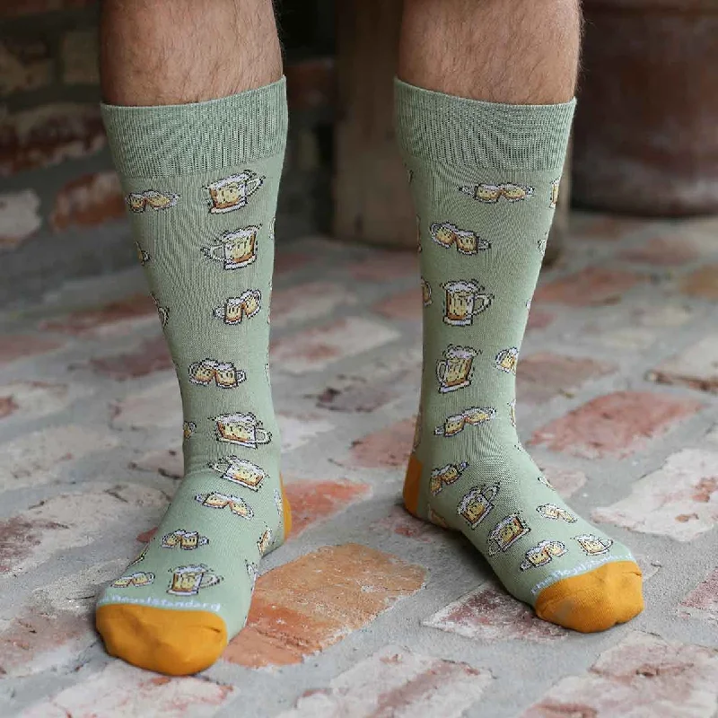 Women's sequined nylon thigh - high socks for parties​Men's Beer Cheers Socks