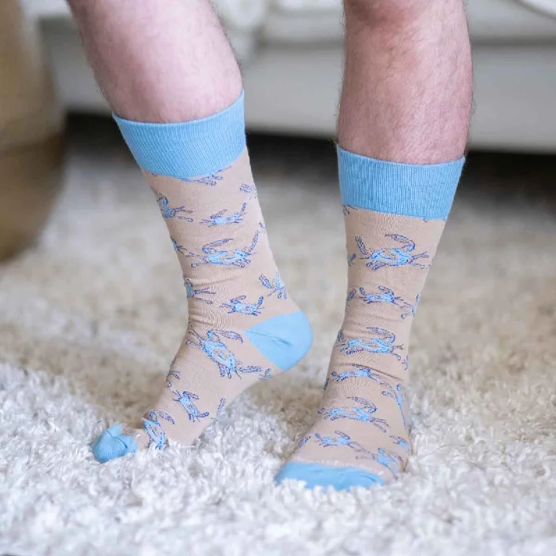 Women's leather - look thigh - high socks for fashion​Men's Blue Crab Socks
