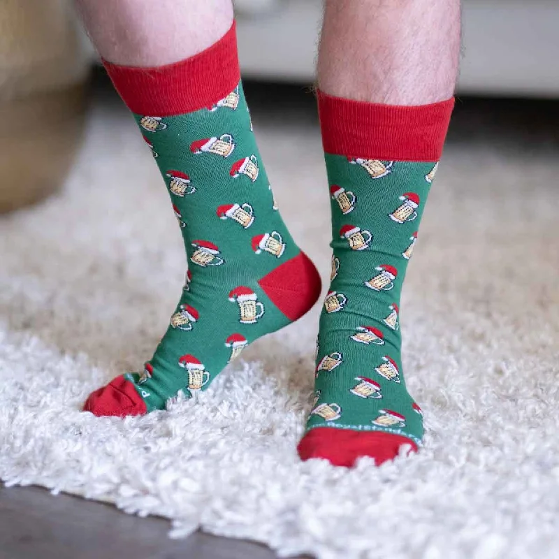 Satin - finish women's nylon dress socks with bowsMen's Christmas Beer Cheers Socks Satin - finish women's nylon dress socks with bowsMen's Christmas Beer Cheers Socks