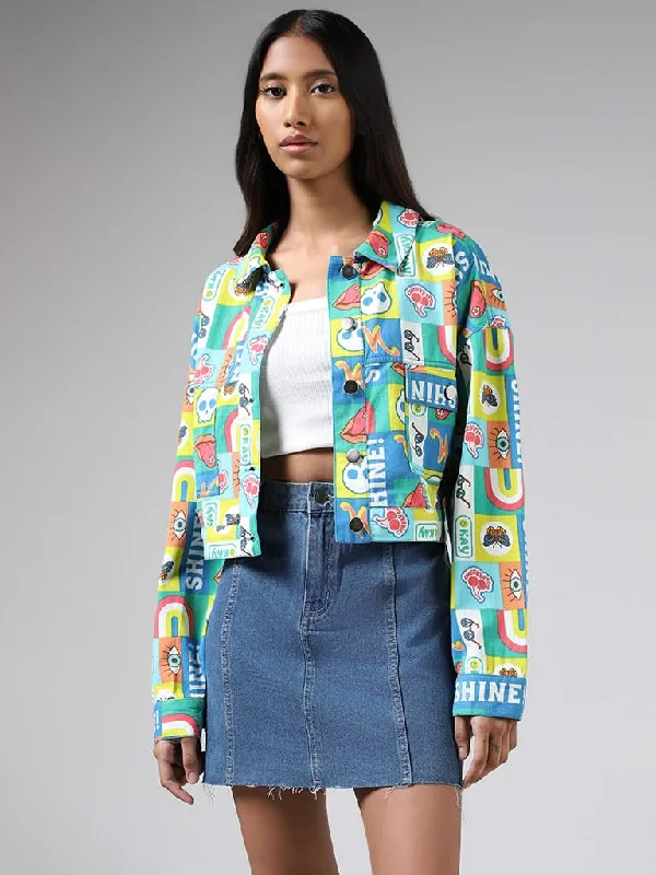 Women's pants for business trips Bootcut women jeans to complement various shoe styles Nuon Multicolour Abstract Printed Cotton Jacket Women's pants for business trips Bootcut women jeans to complement various shoe styles Nuon Multicolour Abstract Printed Cotton Jacket
