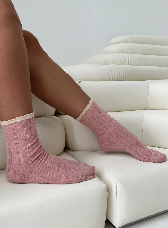 women tights for running and joggingOswell Socks Pink