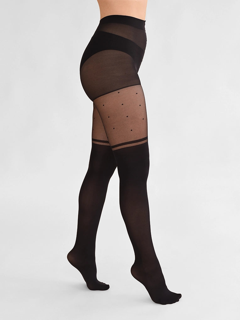 petite women tights with the right lengthStripe & Dot Over-the-Knee Tights