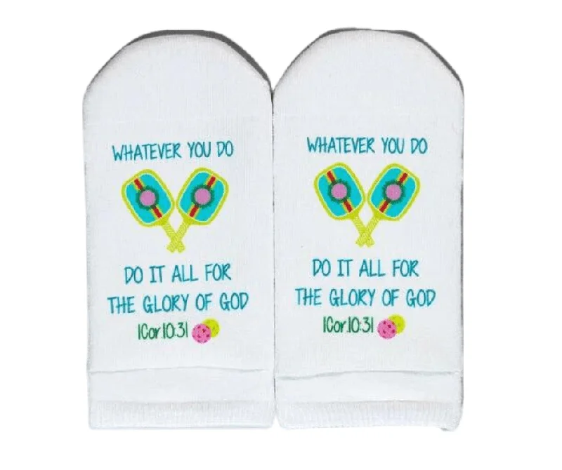Women's mesh - paneled athletic socks for ventilation​Pickleball Socks - Cor. 10:31