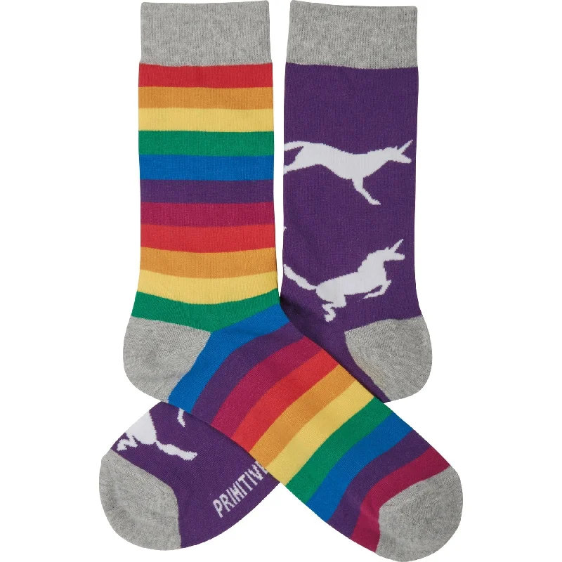 Polka dot women's cotton knee - high socksThe Bullish Store Women's Mismatched Rainbows And Unicorns Socks Polka dot women's cotton knee - high socksThe Bullish Store Women's Mismatched Rainbows And Unicorns Socks