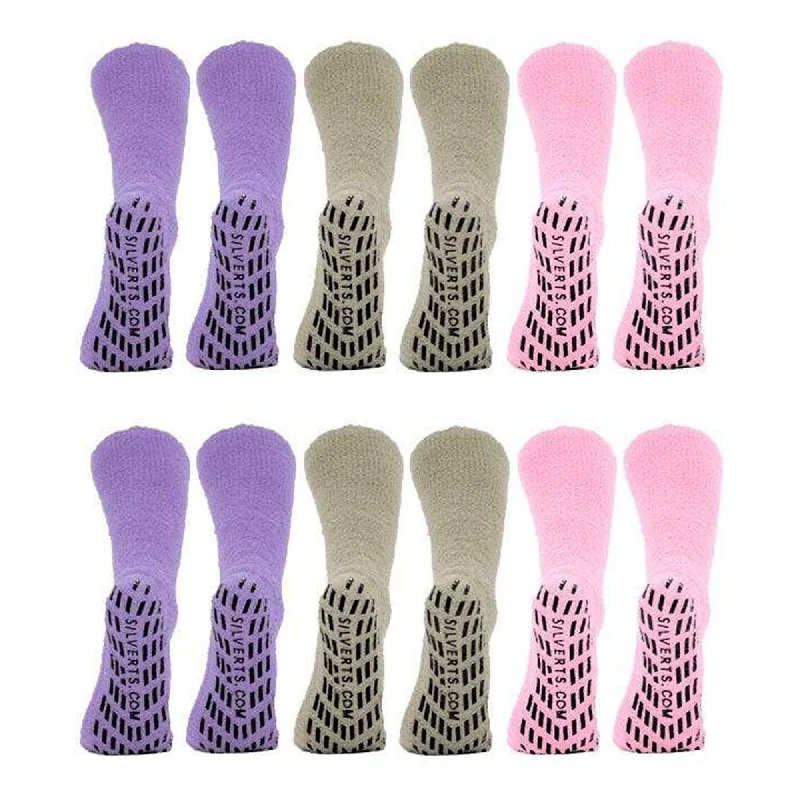 Glitter - trimmed women's polyester party socks​Slipper Socks - Set of 6