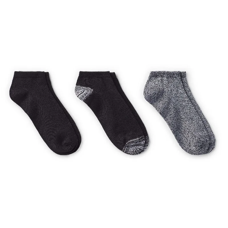 Women's antibacterial merino wool hiking socks​Solid Pique Low Cut Sock 3 Pack