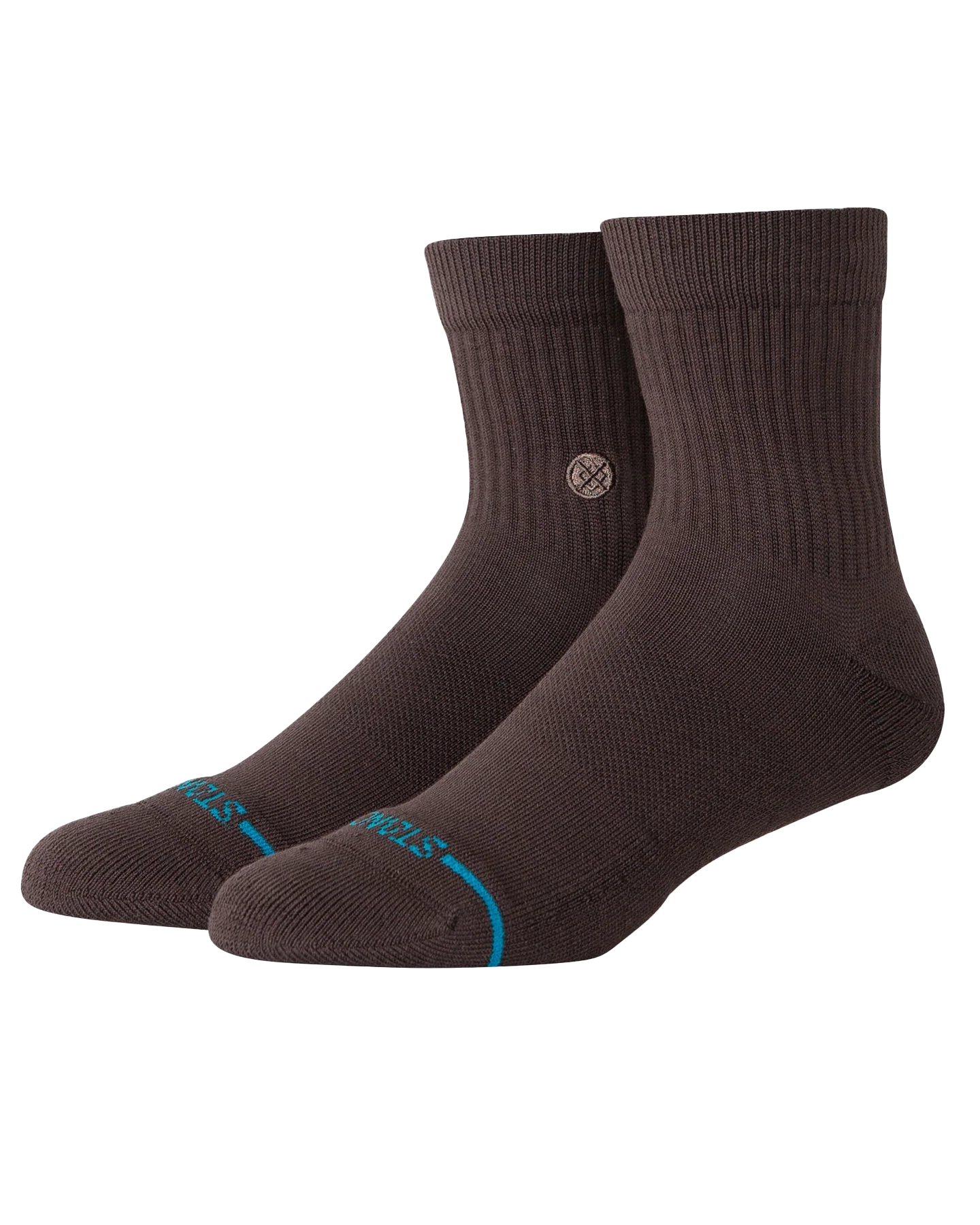 Icon Quarter Socks in Dark Brown