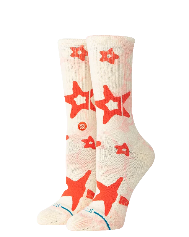 Starry Eyed Crew Socks in Cream