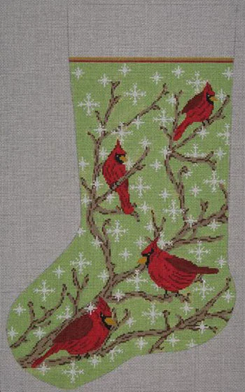 Plus size opaque wool blend stockings​STK209 Cardinals Stocking