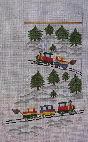 Geometric - pattern stockings for a modern look​STK213 Choo Choo Train Stocking