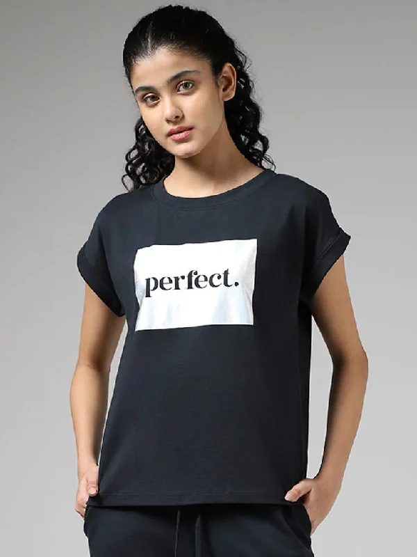 Women's wide - leg dress pants Bootcut women jeans to complement various shoe styles Studiofit Blue Printed T-Shirt Women's wide - leg dress pants Bootcut women jeans to complement various shoe styles Studiofit Blue Printed T-Shirt
