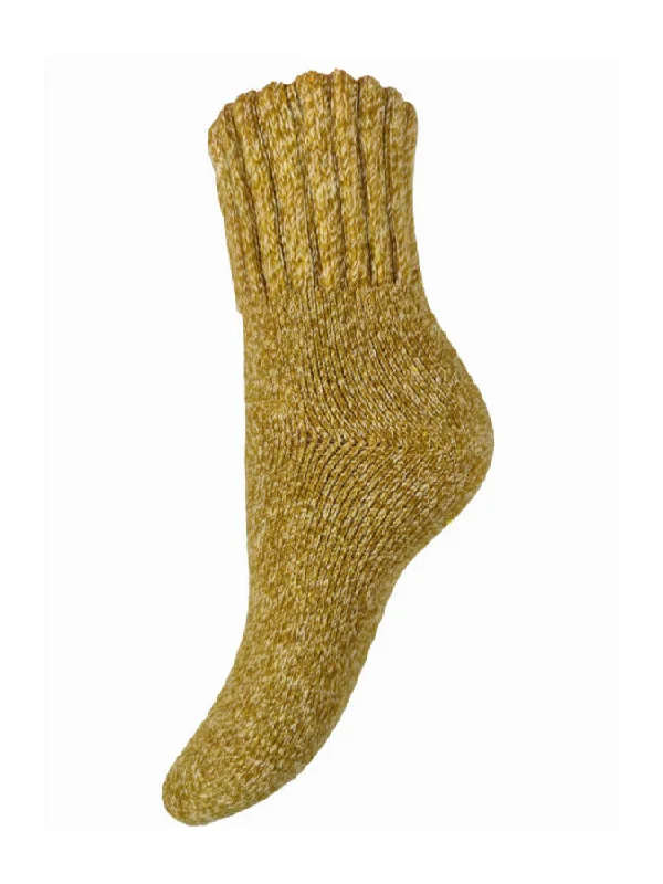 Thick Mustard Wool Blend Socks