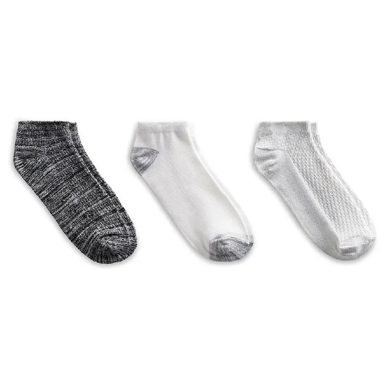 Patterned women's cotton blend knee - length socks for winterTulip Stitch / Diagonal Rib Low Cut Sock 3 Pack Patterned women's cotton blend knee - length socks for winterTulip Stitch / Diagonal Rib Low Cut Sock 3 Pack