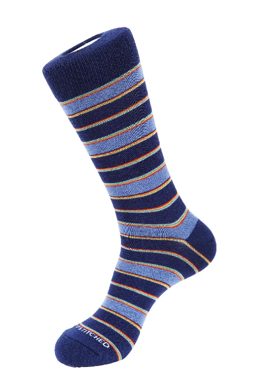 Fair isle women's wool blend hiking socks​CULTURED STRIPE