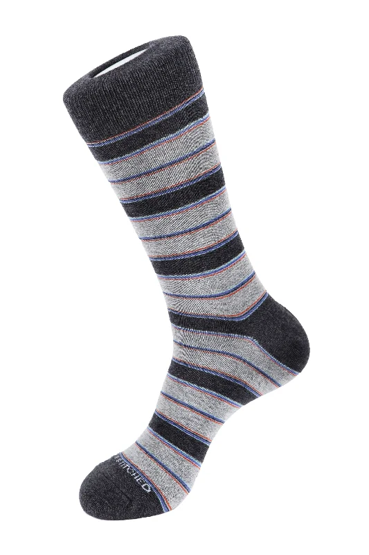 Sheer women's nylon thigh - high stockings for special occasions​CULTURED STRIPE