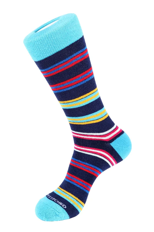 Women's seamless cotton ankle socks for everyday wear​CONCORD STRIPE