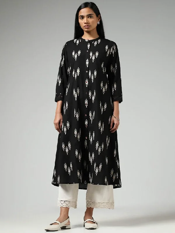 Women's drawstring athletic pants High - rise flare women jeans for a 70s - inspired look Utsa Black Ikat Printed Cotton Buttoned Down Kurta Women's drawstring athletic pants High - rise flare women jeans for a 70s - inspired look Utsa Black Ikat Printed Cotton Buttoned Down Kurta