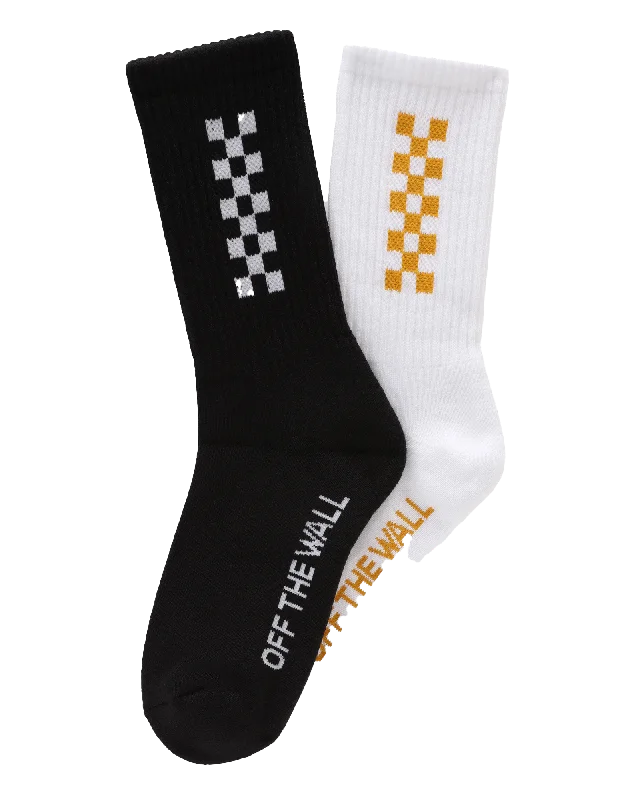 Women's cable knit wool over - the - knee socksGirl Gang Crew Socks (2 Pack) in White & Black Women's cable knit wool over - the - knee socksGirl Gang Crew Socks (2 Pack) in White & Black