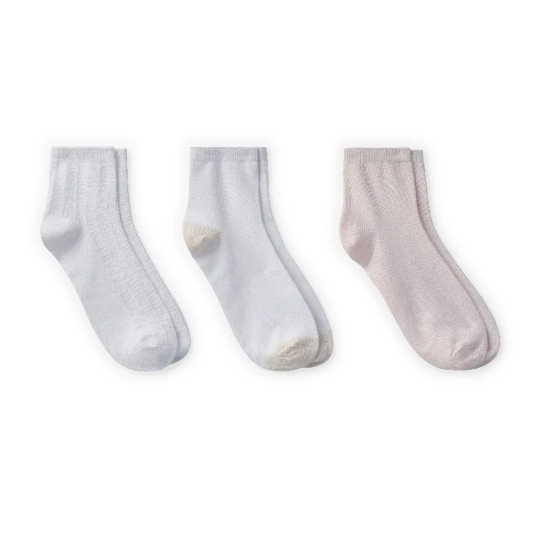 Women's wool - blend socks with a touch of cashmereVertical Texture Anklet Sock 3 Pack Women's wool - blend socks with a touch of cashmereVertical Texture Anklet Sock 3 Pack