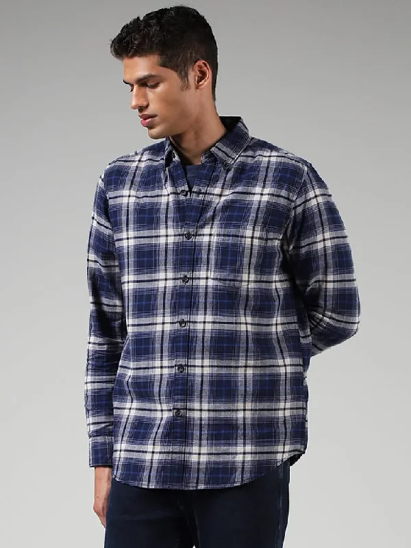 Women's discounted work pants Cargo women jeans with multiple pockets for added functionality WES Casuals Dark Blue Checked Cotton Slim-Fit Shirt Women's discounted work pants Cargo women jeans with multiple pockets for added functionality WES Casuals Dark Blue Checked Cotton Slim-Fit Shirt