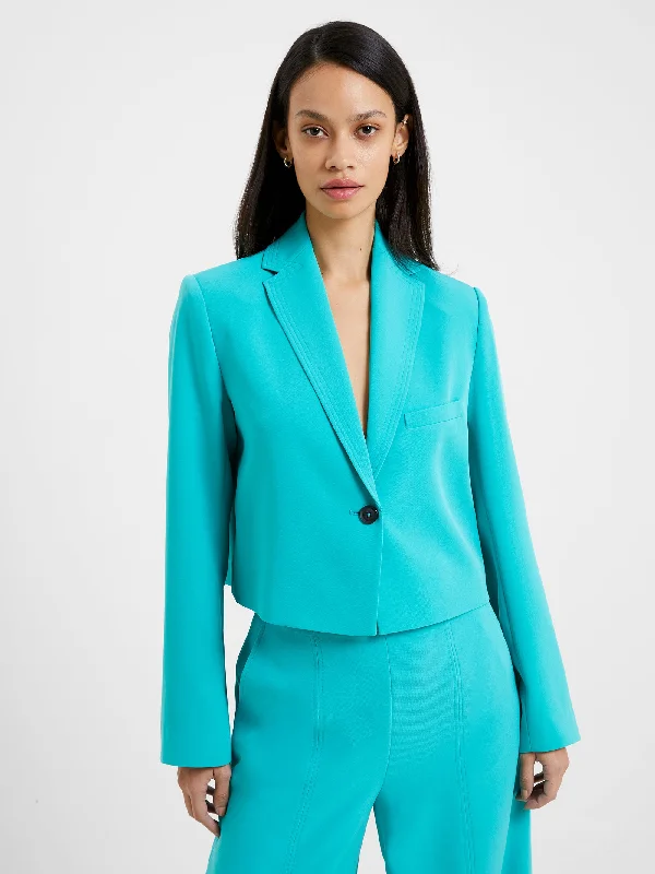 Water - resistant women's trench coats with adjustable cuffs for rainy daysEcho Crepe Cropped Blazer Water - resistant women's trench coats with adjustable cuffs for rainy daysEcho Crepe Cropped Blazer