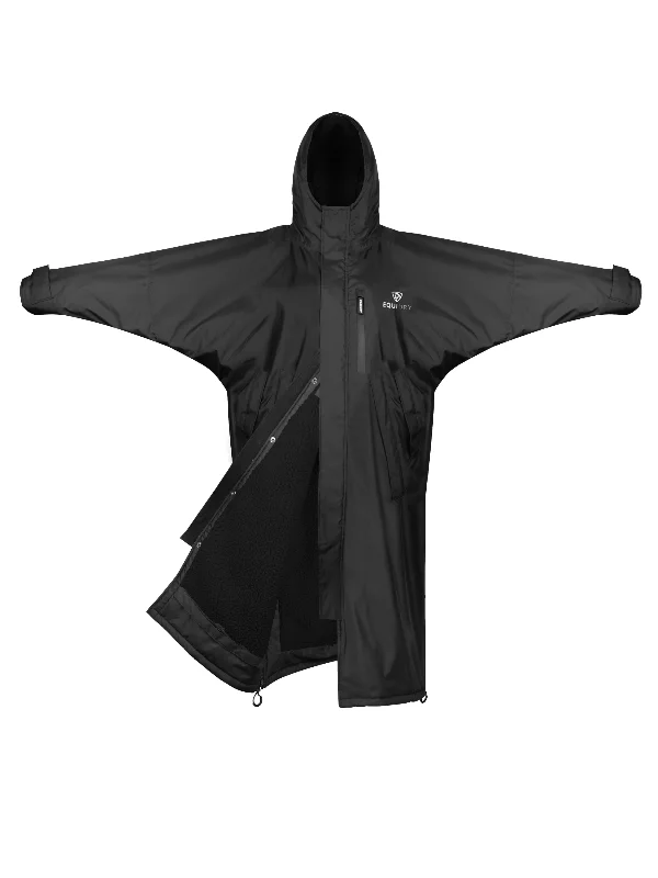 Quilted down women's coats with removable hoods for outdoor activitiesEvolution Women's | Thick Fleece | Fixed Hood | Black/Black Quilted down women's coats with removable hoods for outdoor activitiesEvolution Women's | Thick Fleece | Fixed Hood | Black/Black