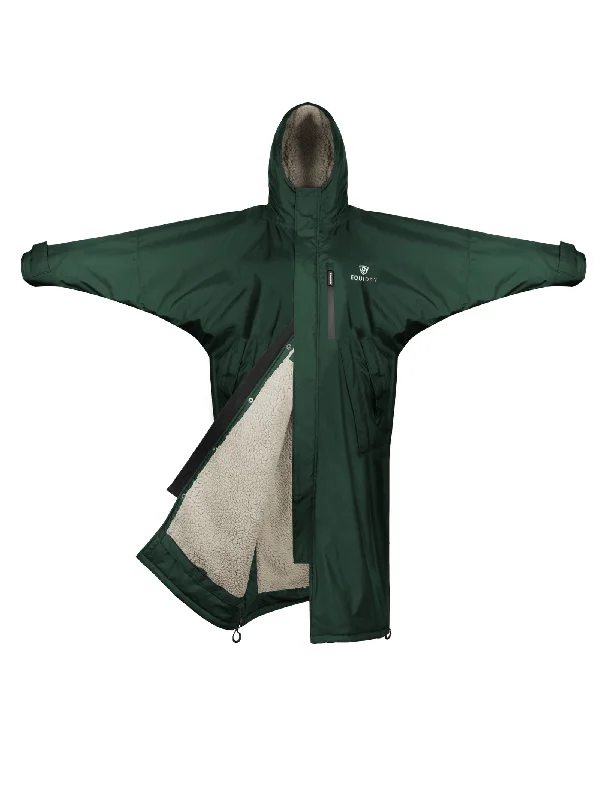 Plus size women's wool blend coats for a warm and stylish winterEvolution Women's | Thick Fleece | Fixed Hood | Black Forest Green/Cream Plus size women's wool blend coats for a warm and stylish winterEvolution Women's | Thick Fleece | Fixed Hood | Black Forest Green/Cream