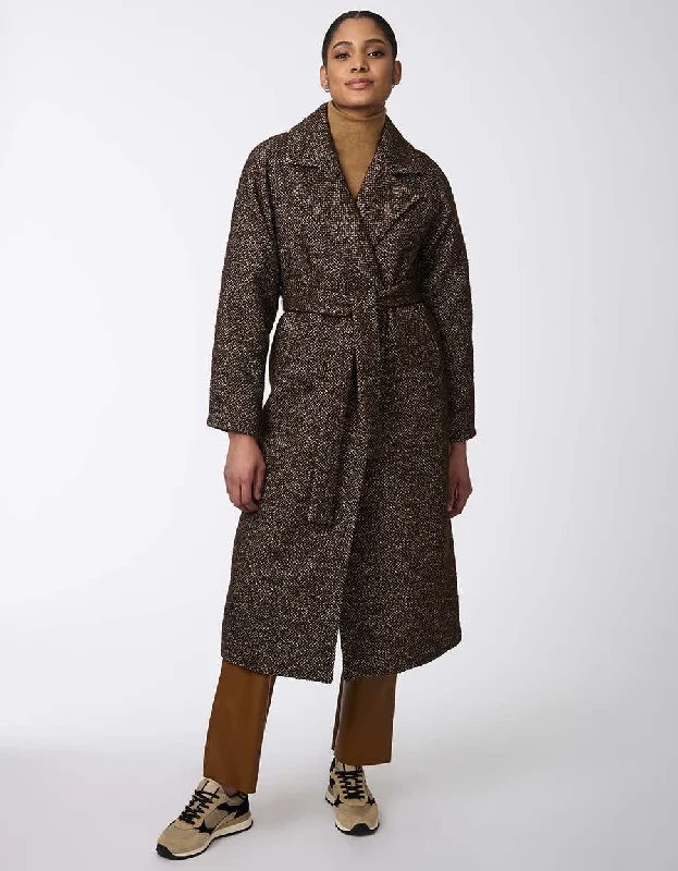 Embroidered women's cotton coats in a bohemian pattern for a unique designIcon Refined Belted Wool Coat Embroidered women's cotton coats in a bohemian pattern for a unique designIcon Refined Belted Wool Coat