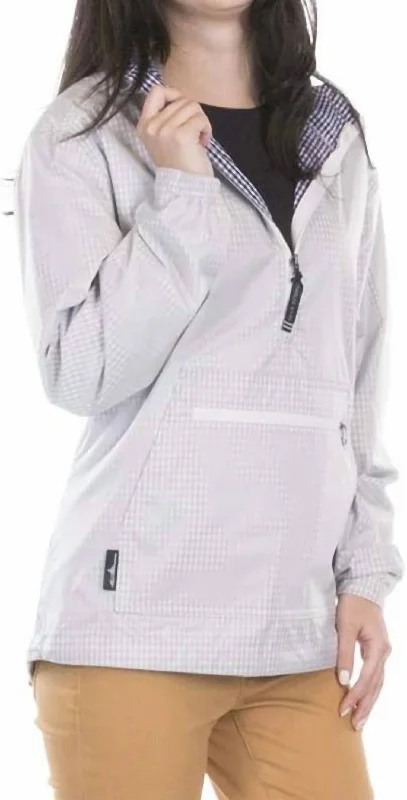 Belted women's cashmere coats in soft pastels for a luxurious feelKangaroo Windbreaker Jacket In Navy/white Gingham Belted women's cashmere coats in soft pastels for a luxurious feelKangaroo Windbreaker Jacket In Navy/white Gingham