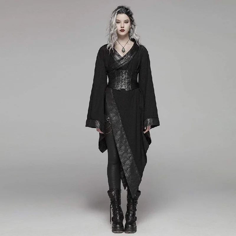Women's faux fur coats in bright colors for a bold fashion statementWomen's Goth Japanese Kimono With Belt Women's faux fur coats in bright colors for a bold fashion statementWomen's Goth Japanese Kimono With Belt