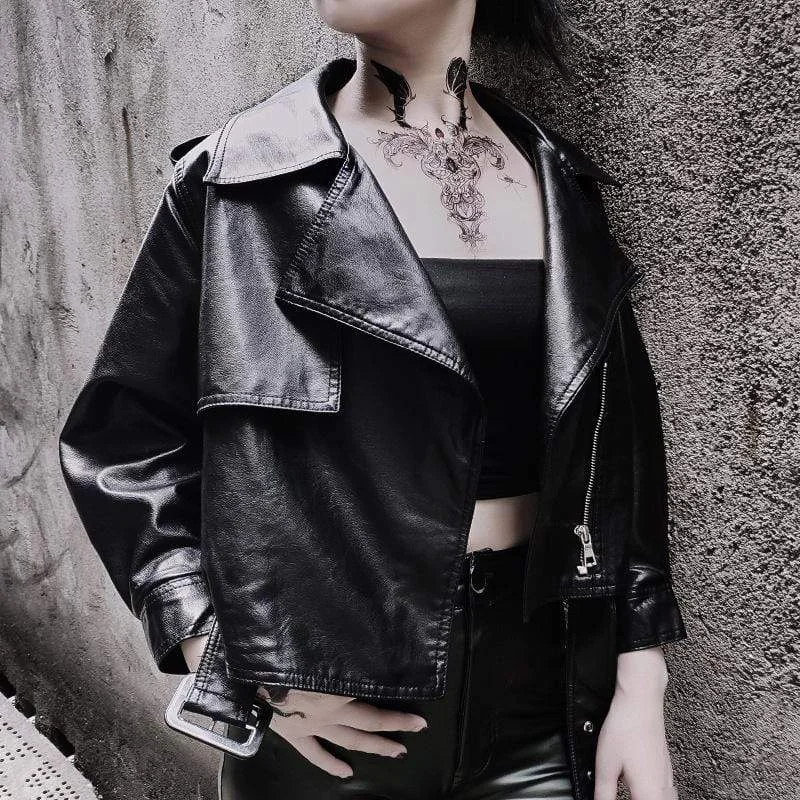 Belted women's cashmere coats in soft pastels for a luxurious feelWomen's Gothic Casual Faux Leather Motor Jackets With Belt Belted women's cashmere coats in soft pastels for a luxurious feelWomen's Gothic Casual Faux Leather Motor Jackets With Belt