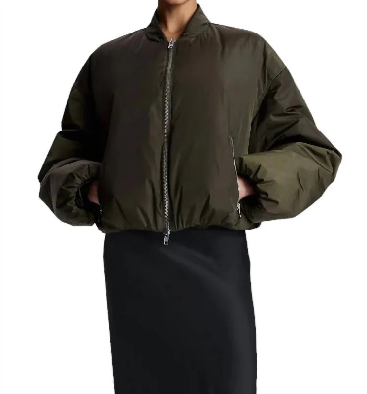 Oversized women's wool coats in a monochromatic look for a trendy outfitZane Jacket In Deep Olive Oversized women's wool coats in a monochromatic look for a trendy outfitZane Jacket In Deep Olive
