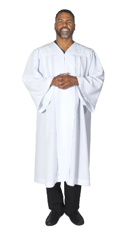 women robes for a romantic evening inBaptismal Robe White