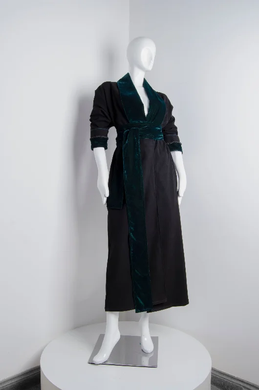 women robes for a beach vacation as cover - upsBlack Pyjama Chic Robe