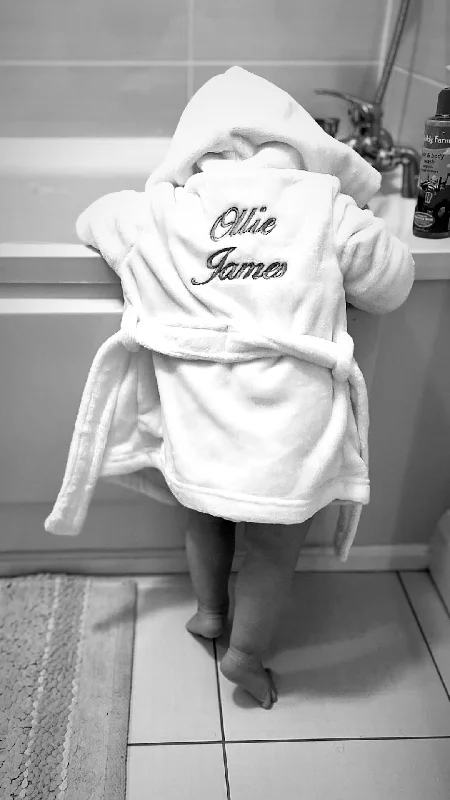 Childrens white Fluffy Robe