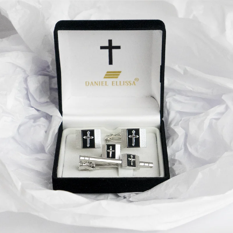 women robes with a patchwork design for uniquenessSquare shape Silver Colored Cross Cuff Links Black background women robes with a patchwork design for uniquenessSquare shape Silver Colored Cross Cuff Links Black background