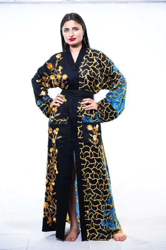 women robes with a soft - touch fabric for a pleasant feelTinashe embroidered kimono robe women robes with a soft - touch fabric for a pleasant feelTinashe embroidered kimono robe