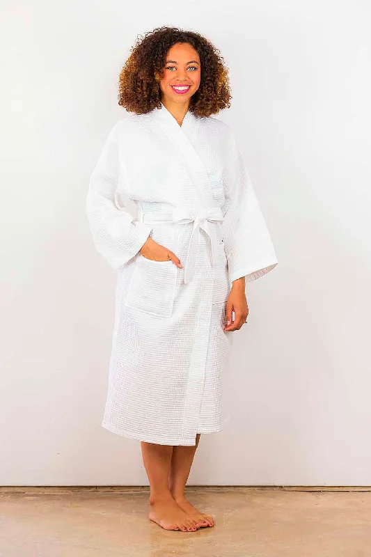 plus size women robes for a perfect fitWaffle Robe - Long Length