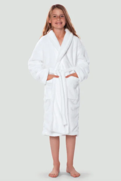 women robes with moisture - wicking fabricYouth Microfleece Super Soft Robe