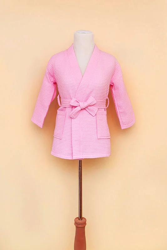women robes with a faux - fur trim for a luxurious feelYouth Waffle Robe