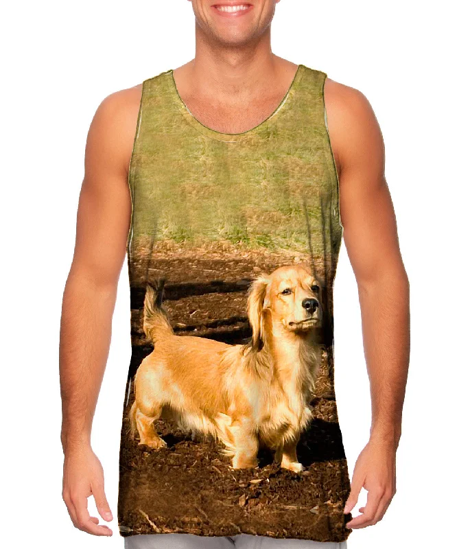 Mock Neck Women's Performance Tank Tops for CyclingDachshund Hates Mud