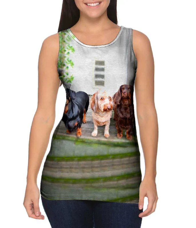 Women's Longline Tank Tops with Abstract PrintsDachshund Variety Pack