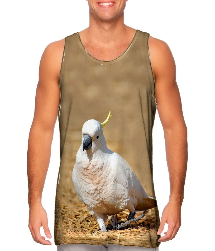 Women's Button - Down Tank Tops in Striped PatternsDancing Cockatoo