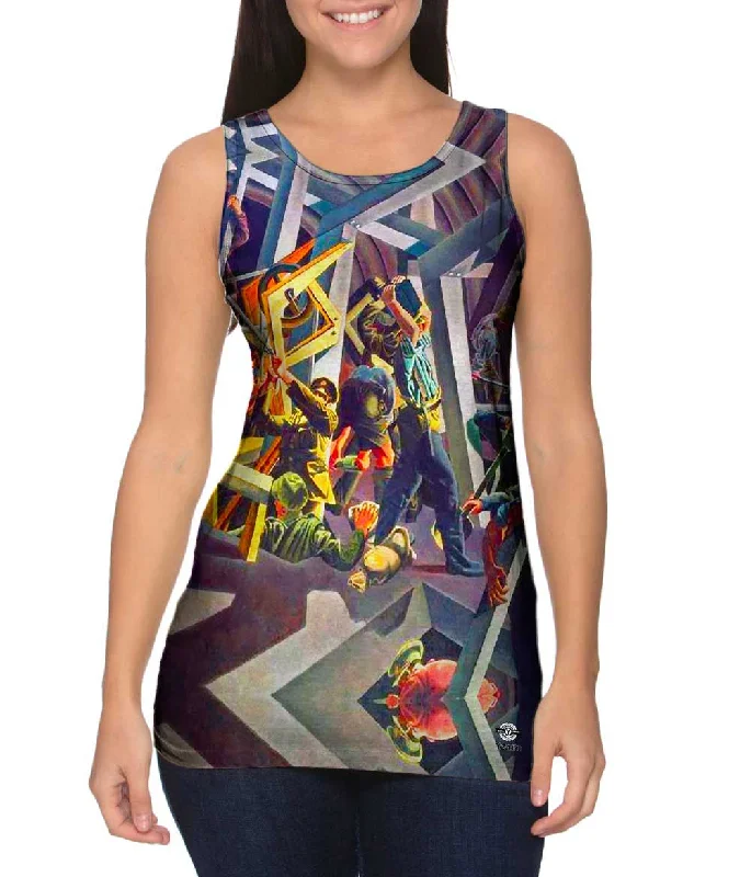 Plunge Neck Women's Seamless Tank Tops for a Smooth FitDavid Bomberg - "Sappers At Work" (1919) Plunge Neck Women's Seamless Tank Tops for a Smooth FitDavid Bomberg - "Sappers At Work" (1919)