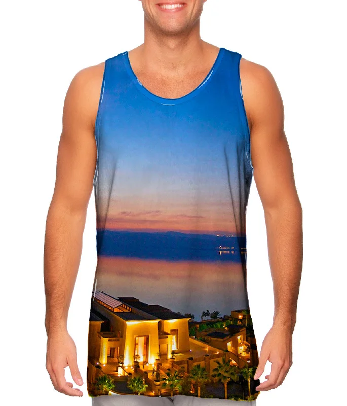 Square Neck Women's Organic Cotton Tank Tops in Earth TonesDead Sea Looking - At - The - West - Bank Square Neck Women's Organic Cotton Tank Tops in Earth TonesDead Sea Looking - At - The - West - Bank