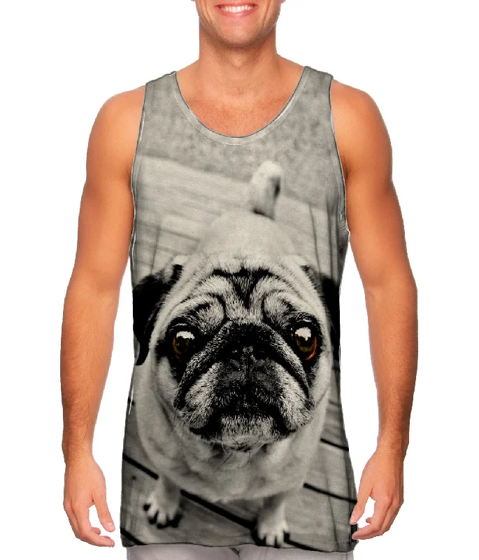 Plus Size Women's Side - Slit Tank Tops in Metallic ShadesDeck Pug